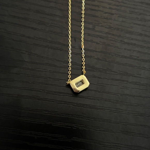 Adina Eden Pace Outline Solitaire Pendant Necklace - Picture 6 of 6